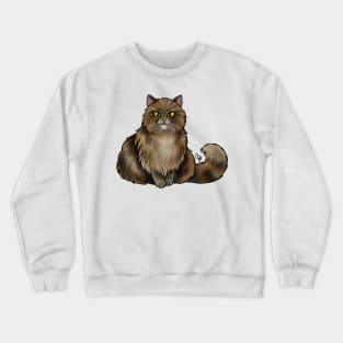 Cat - British Longhair - Brown Tabby Crewneck Sweatshirt